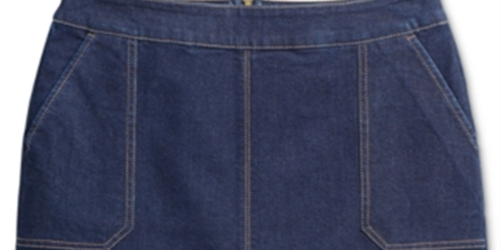 Charter Club Women's Riviera Denim Skirt Blue Size 6