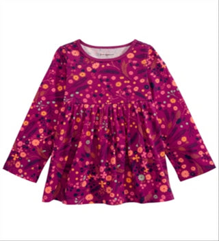 First Impressions Toddler Girl's Cotton Floral Print Tunic Purple Size 2T