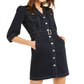 Inc International Concepts Women's Belted Denim Shirtdress Blue Size 12
