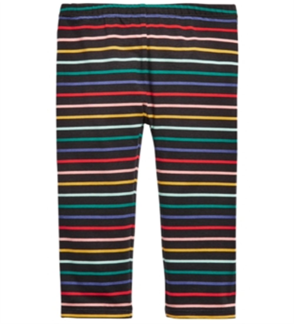 First Impressions Toddler Girls Rainbow Stripe Leggings Black Size 2T