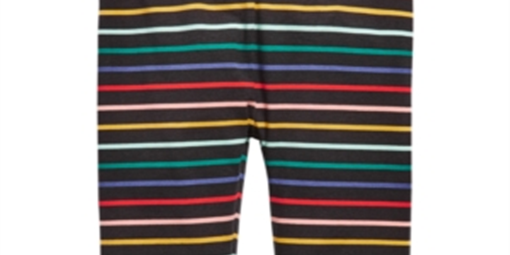 First Impressions Toddler Girls Rainbow Stripe Leggings Black Size 2T