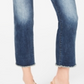 Inc International Concepts Women's Raw-Hem Straight-Leg Cropped Jeans Blue Size 4