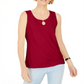 Karen Scott Women's Keyhole Hardware Tank Red Size Medium