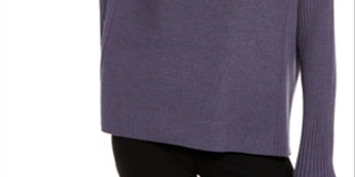 Eileen Fisher Womens Merino Wool Ribbed Pullover Sweater Purple Size M