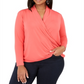 INC International Concepts Women's Solid Pullover Blouse Orange Size 0X