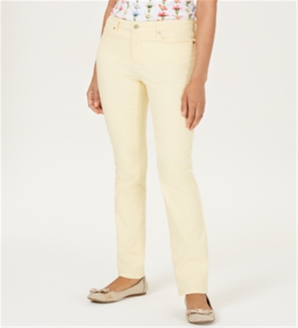 Charter Club Women's Lexington Straight Leg Jeans Yellow Size 4