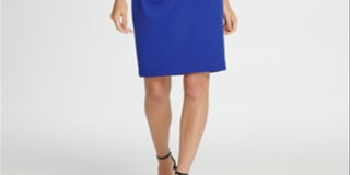 DKNY Women's  Ponte Side Ruche Sheath Dress  Marine Size 8