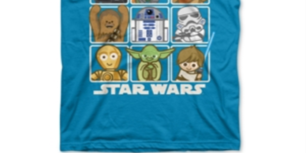 Star Wars Little Boys Squares T-Shirt Turquoise 5