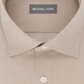 Michael Kors Men's Airsoft Stretch Non Iron Performance Solid Dress Shirt Beige Size 17.5x36-37-XL