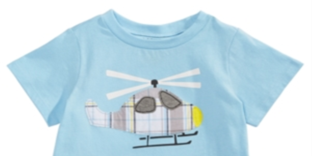 First Impressions Baby Boys Cotton Helicopter T-Shirt Size 3-6 Months Blue Size 3-6 Months