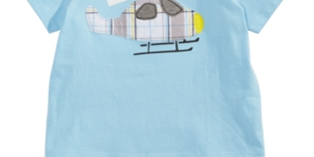 First Impressions Baby Boys Cotton Helicopter T-Shirt Size 3-6 Months Blue Size 3-6 Months