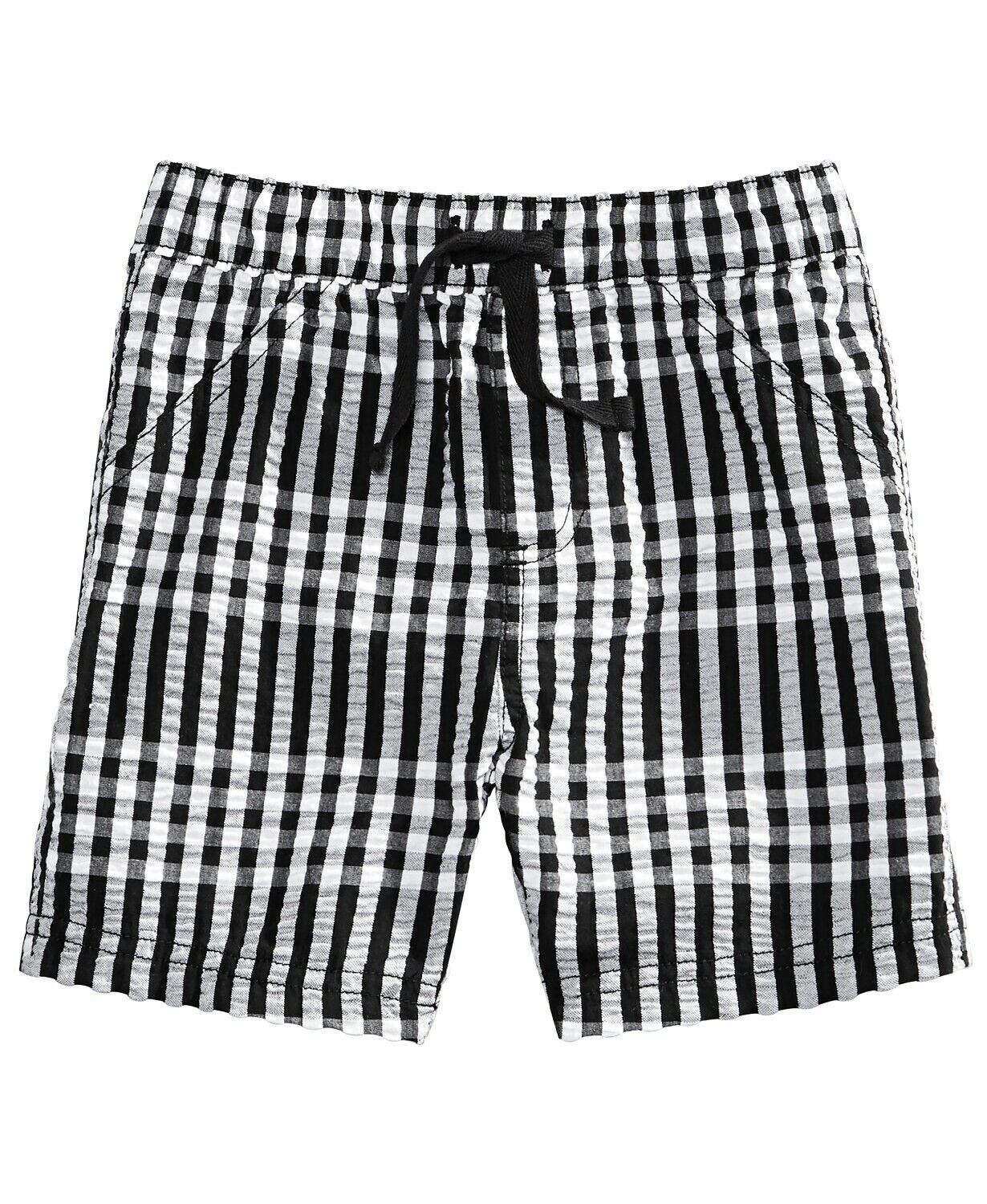 First Impressions Baby Boys Gingham Shorts Black Size 3-6 Months