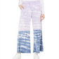 Rewash Juniors' Tie-Dyed Wide-Leg Pants Purple Size Large