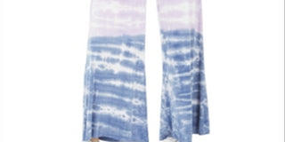 Rewash Juniors' Tie-Dyed Wide-Leg Pants Purple Size Large