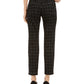 Charter Club Women's McKenna Plaid Tummy-Control Skinny Jeans Black Size 18
