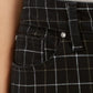 Charter Club Women's McKenna Plaid Tummy-Control Skinny Jeans Black Size 18