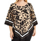 Alfani Women's Plus Animal Print Top Black Size 3X