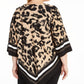 Alfani Women's Plus Animal Print Top Black Size 3X
