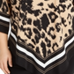 Alfani Women's Plus Animal Print Top Black Size 3X