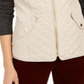Charter Club Women's Quilted Stand-Collar Vest  Sedona Dust  Size XL