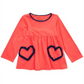 First Impressions Toddler Girls  Heart Tunic  Orange Coral  Size 2T