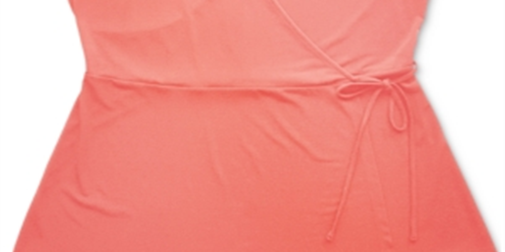 Charter Club Women's Cotton V-Neck Wrap Top  Pink Size Small