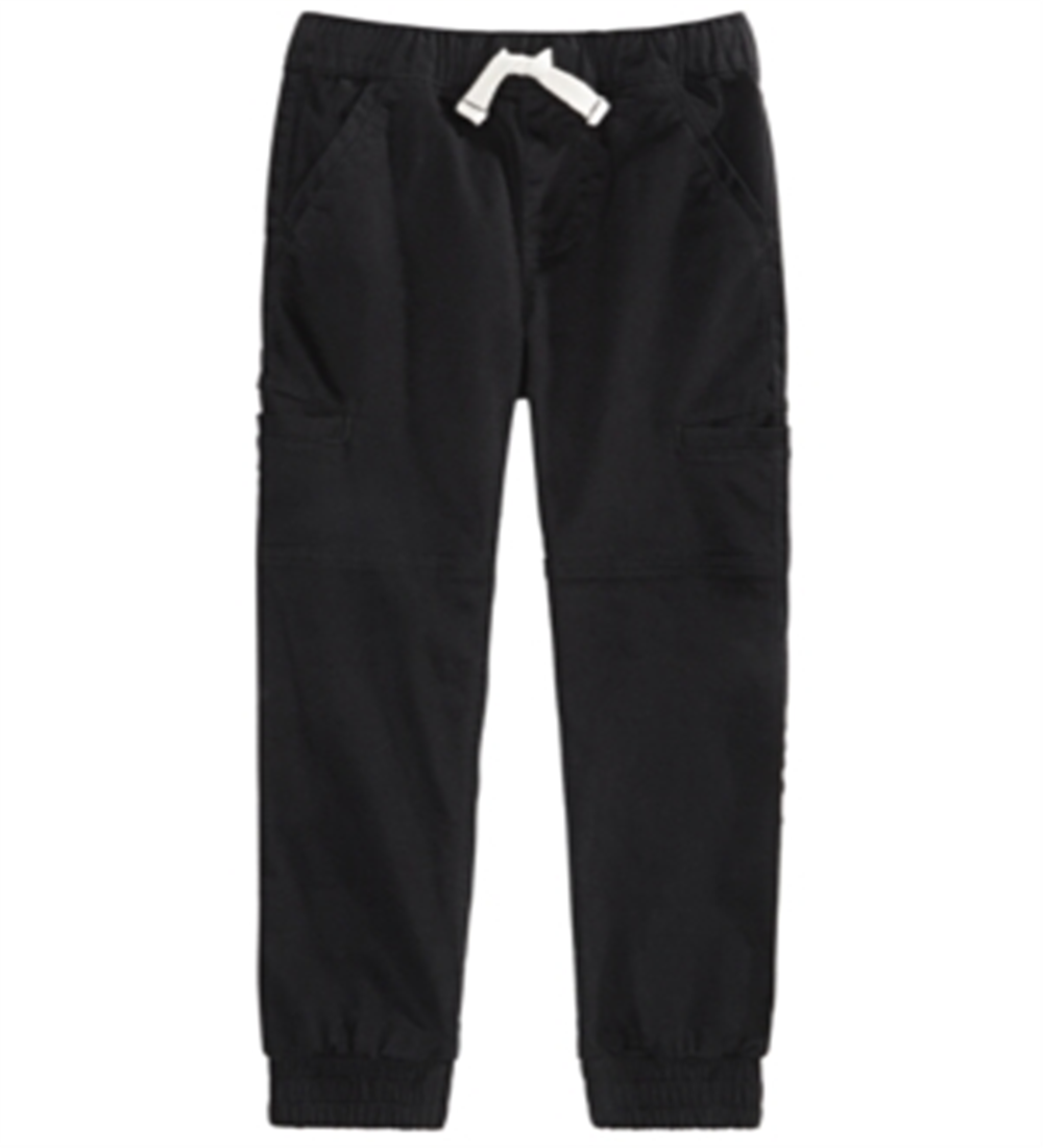 Epic Threads Little Boy's Stretch Twill Cargo Joggers Black Size 5