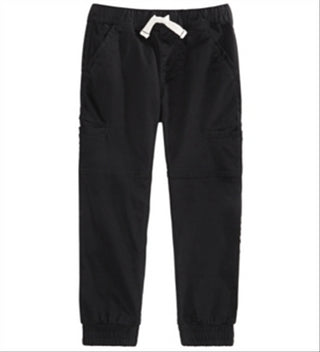 Epic Threads Little Boy's Stretch Twill Cargo Joggers Black Size 5