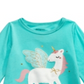 First Impressions Baby Girl's Unicorn Print Cotton T-Shirt Green Size 18 MOS