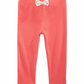 First Impressions Toddler Girl's Ribbed Bow Waist Cotton Pants Orange Size 4T