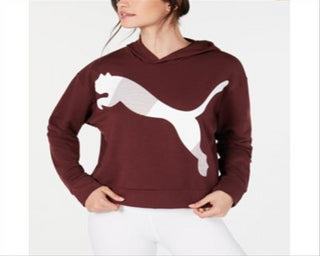 Puma Women's Logo Training Hoodie Purple Size Small