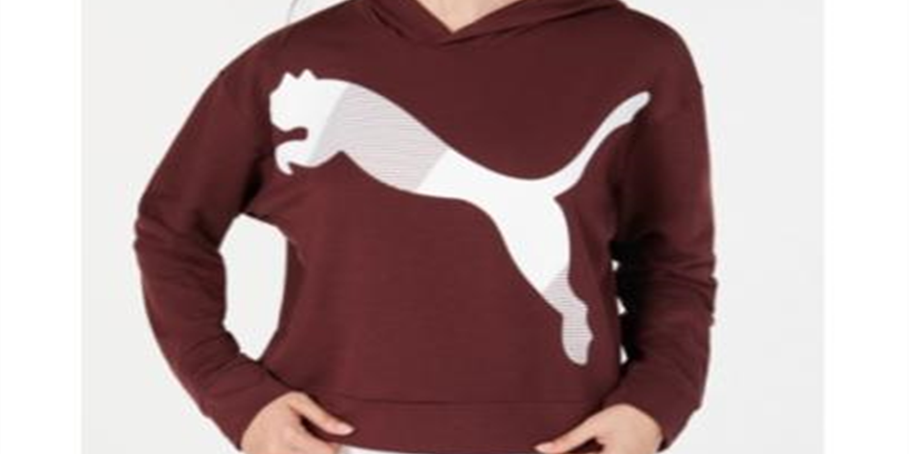 Puma Women's Logo Training Hoodie Purple Size Small