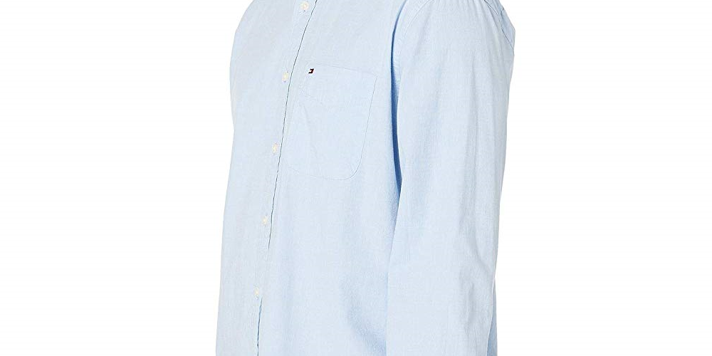 Tommy Hilfiger Men's Capote Classic Fit Button Down Shirt Blue Size Small