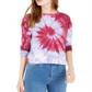 Rebellious One Women's Tie Dye Printed Long Top Purple Size Small