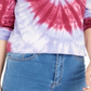 Rebellious One Women's Tie Dye Printed Long Top Purple Size Small