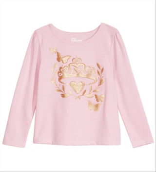 Epic Threads Toddler Girl's Butterfly Tiara Top Pink Size 4T