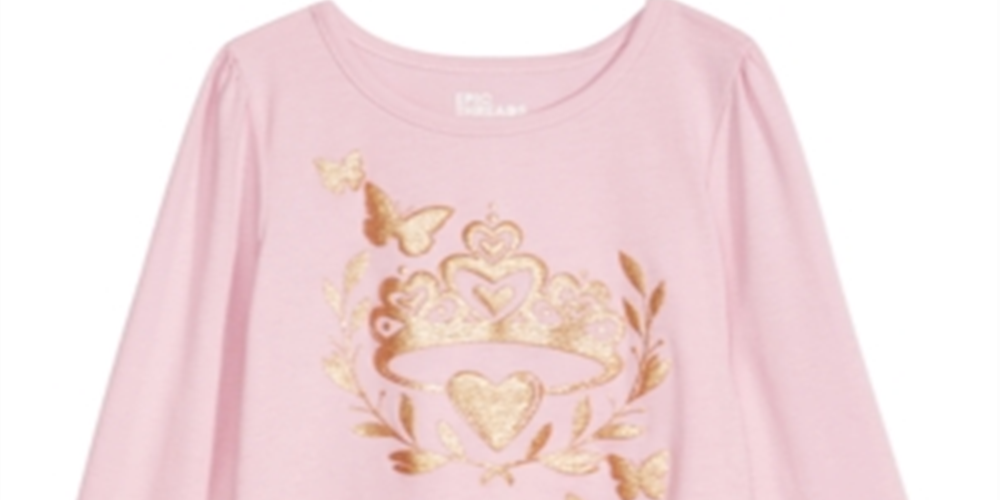 Epic Threads Toddler Girl's Butterfly Tiara Top Pink Size 4T