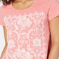 Style & Co Women's Graphic Print T-Shirt Pink Size Petite L