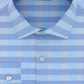 Kenneth Cole Reaction Men's Checkls Slim Fit Spread Collar Shirt Blue Size XL