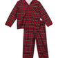 Little Me Girls Plaid Ruffle-Trim Pajama Set Infant Red Size 12 Months