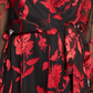 Julia Jordan Women's Floral-Print Faux-Wrap Dress Red Combo Size 10