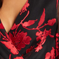Julia Jordan Women's Floral-Print Faux-Wrap Dress Red Combo Size 10