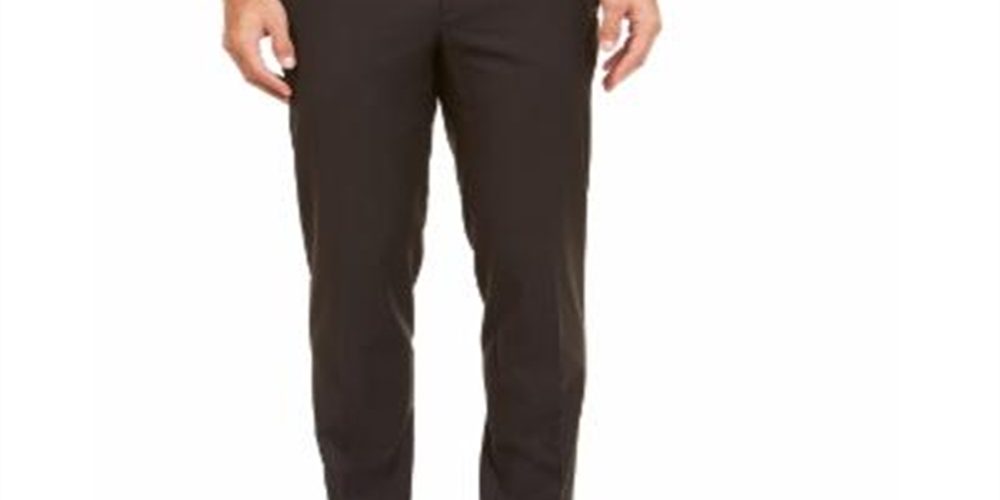 Lauren Ralph Lauren Men's Classic-Fit UltraFlex Stretch Mini Houndstooth Dress Pants Burgundy Size 33X30