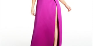 Glamour by Terani Women's Juniors' Off-the-Shoulder Gown Pink Size 16