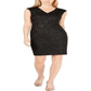 Calvin Klein Women's Embroidered Mini Scuba Dress Black Size 4