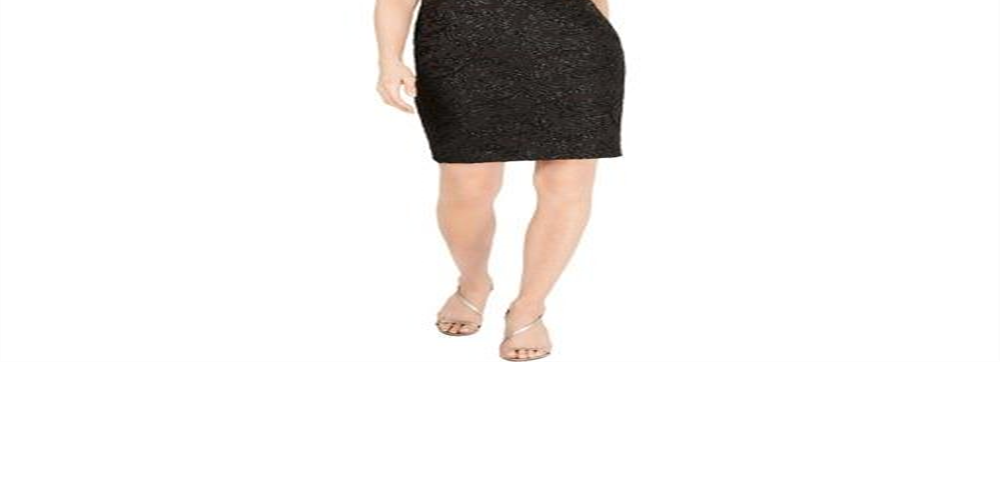 Calvin Klein Women's Embroidered Mini Scuba Dress Black Size 4