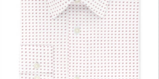 Calvin Klein Men's Stretch Print Dress Shirt Crimson Red Size 16X34-35