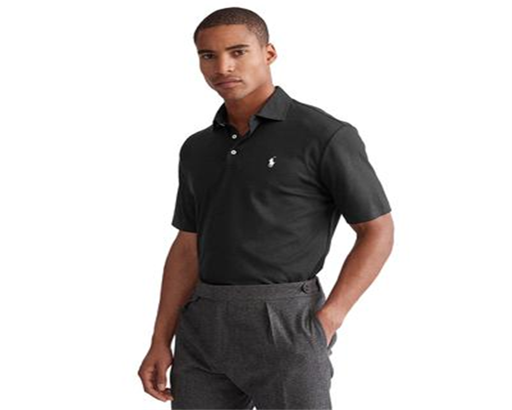 Polo Ralph Lauren Men's Classic-Fit Soft Cotton Polo Shirt  Black  Size XL
