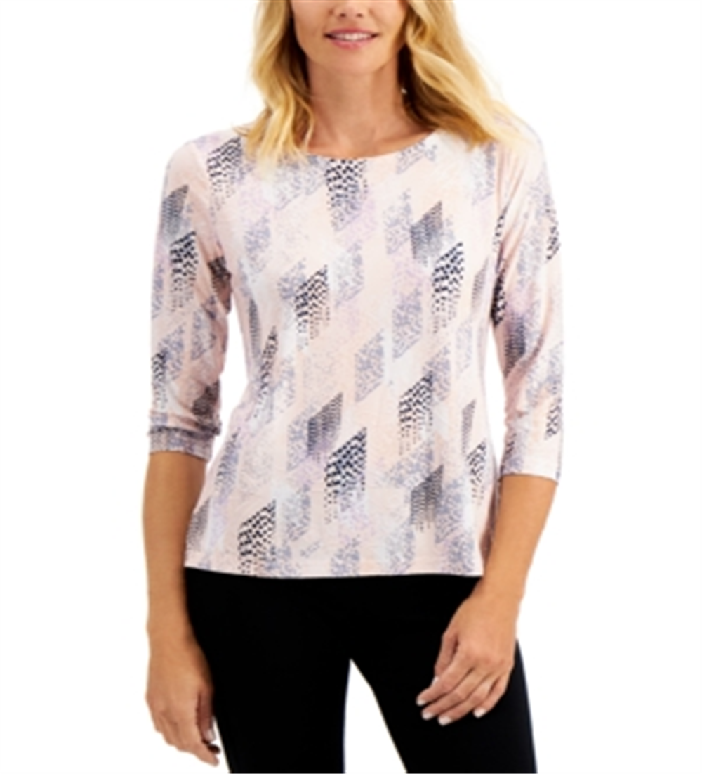 JM Collection Women's Raquel Rain Printed Jacquard T Casabella Size XXL
