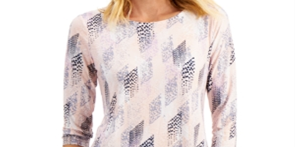 JM Collection Women's Raquel Rain Printed Jacquard T Casabella Size XXL